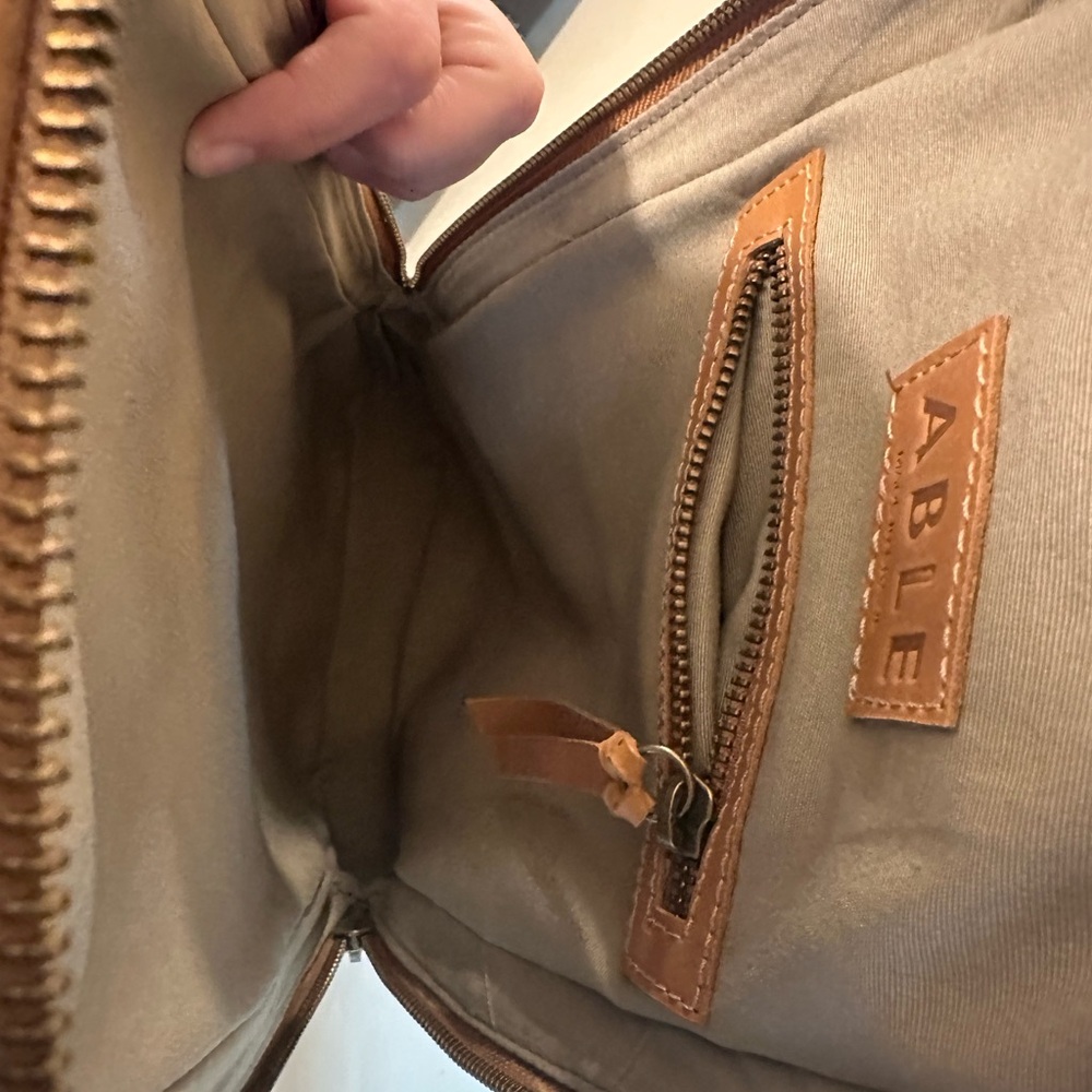 Leather Sling Bag in Tan form ABLE - Picture 7 of 13